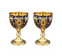 FIRSTXIU 2 copas de vino de 30 ml, vintage, medieval, copa de vino, copa de vino, copa de viaje, decoración del hogar, suministros de fiesta, decoración del hogar