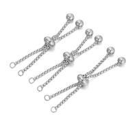 FIRSTXIU 3 piezas de cadena extensible de acero inoxidable para extensiones de joyería y cadena elástica, 3.5cm, como se describe, como se describe