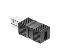 FIRSTXIU Adaptador de impresora USB 3.0 tipo C/USB a B, convertidor cuadrado para impresora, adaptador de disco duro, carga/transferencia de datos, convertidor USB A a B portátil