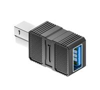FIRSTXIU Adaptador de impresora USB 3.0 tipo C/USB a B, convertidor cuadrado para impresora, adaptador de disco duro, carga/transferencia de datos, convertidor USB A a B portátil