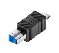 FIRSTXIU Adaptador de impresora USB 3.0 tipo C/USB a B, convertidor cuadrado para impresora, adaptador de disco duro, carga/transferencia de datos, convertidor USB A a B portátil