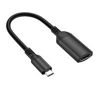 FIRSTXIU Adaptador hembra de aluminio compatible con USB C HDTV, convertidor de video 4K, compatible con proyectores de laptop, pantalla transparente, compatible con HDTV, adaptador tipo C