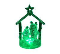 FIRSTXIU Belén decorativo para el hogar con luz LED colorida, adorno de Navidad, figura católica, estatua de la Sagrada Familia, regalo de Año Nuevo