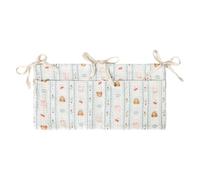 FIRSTXIU Bolsa de almacenamiento para barra de cama de algodón suave, organizador de mesita de noche, colocación en cochecitos, bolsa de pañales de fácil instalación, almacenamiento para guardería