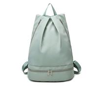 FIRSTXIU Bolsa de gimnasio, mochila de natación seca y húmeda con compartimento para zapatos, mochila de moda, mochila casual para mujeres y hombres, verde, 32*40*20cm