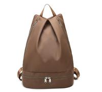 FIRSTXIU Bolsa de gimnasio, mochila de natación seca y húmeda con compartimento para zapatos, mochila de moda, mochila casual para mujeres y hombres, champán, 32*40*20cm