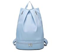FIRSTXIU Bolsa de gimnasio, mochila de natación seca y húmeda con compartimento para zapatos, mochila de moda, mochila casual para mujeres y hombres, azul, 32*40*20cm