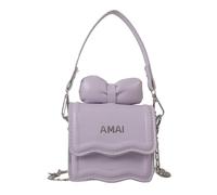 FIRSTXIU Bolsa de mano con lazo para mujer, elegante y de diseño, muestra el encanto de tu persona, a la moda y encantadora bolsa pequeña, Purple, Reference image information