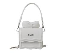 FIRSTXIU Bolsa de mano con lazo para mujer, elegante y de diseño, muestra el encanto de tu persona, a la moda y encantadora bolsa pequeña, White, Reference image information