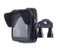 FIRSTXIU Bolsa para teléfono de motocicleta, soporte impermeable para manillar de motocicleta, con soporte para visera solar, fácil instalación