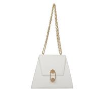 FIRSTXIU Bolso bandolera bandolera para niñas y mujeres, bolso de cadena versátil para teléfono celular, color sólido, para ocio, moda, White, Reference image information