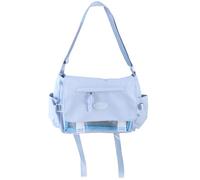 FIRSTXIU Bolso bandolera de gran capacidad para mujer, bolso bandolera informal para estudiantes, para viajes diarios, Blue, Talla única