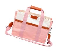 FIRSTXIU Bolso bandolera de lona versátil con múltiples bolsillos para mujer, bolso de mano de gran capacidad para el trabajo y los viajes, Pink, Talla única