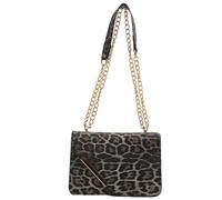 FIRSTXIU Bolso bandolera de piel sintética con estampado de leopardo y cadena para las axilas, para mujeres de moda, Black, Talla única