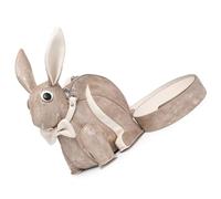 FIRSTXIU Bolso bandolera de piel sintética para mujer, con forma de conejo, elegante bolsa de mensajero para viajes y uso diario, Khaki, As shown in the picture