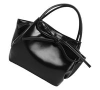 FIRSTXIU Bolso bandolera de piel sintética para mujer, estilo coreano, bolso de hombro con lazos dulces para uso diario, Black, Talla única