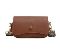 FIRSTXIU Bolso bandolera étnico de viaje estilo casual, de poliuretano, gran capacidad, vintage, para niña, Brown, Reference image information