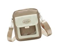 FIRSTXIU Bolso bandolera transparente de estilo japonés, bonito bolso de hombro Itabag de color de contraste para teléfono, Khaki, Talla única