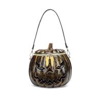 FIRSTXIU Bolso cruzado con forma de calabaza para mujer, divertido bolso de mensajero para Halloween, bolso de hombro novedoso, bolsa de compras para citas, marrón, Talla única