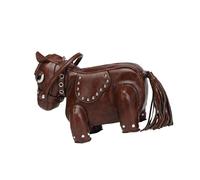 FIRSTXIU Bolso cruzado de piel sintética con forma de caballo para mujer, divertido bolso de hombro con diseño de animales de dibujos animados, Brown, Talla única