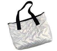 FIRSTXIU Bolso de hombro acolchado de invierno de moda para mujer, gran capacidad, suave, ligero, bolso acolchado en las axilas, blanco nacarado, 32*11*28cm