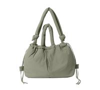 FIRSTXIU Bolso de hombro acolchado para mujer, bolso cruzado de color sólido, bolsa de mensajero simple, mochila de gran capacidad para ir de compras, Khaki, Talla única