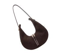 FIRSTXIU Bolso de hombro de cuero de moda con cremallera en las axilas, bolso de fiesta casual para mujer, bolso de mano de moda, café, Talla única