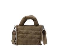 FIRSTXIU Bolso de hombro para mujer, elegante bolso cruzado con asa superior, bolso acolchado, estilo coreano, bolso de mensajero, pequeño bolso cuadrado, café, Talla única