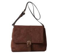 FIRSTXIU Bolso de hombro para mujer, elegante bolso cruzado con correa ajustable para uso casual o de viaje, café, Talla única
