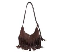 FIRSTXIU Bolso de hombro simple para mujer, con borlas, para axilas, bolsa cruzada de gran capacidad para uso diario, Color café, Talla única