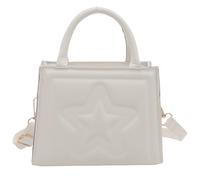 FIRSTXIU Bolso de mano de gran capacidad para mujer, bolso de hombro con asa superior, bolso cruzado casual pequeño cuadrado de piel sintética para mujer, bandolera con relieve de estrella, asa