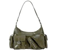 FIRSTXIU Bolso de mano de piel sintética suave para mujer, bolso de hombro para axilas, bolso de noche, para compras, viajes, oficina, Green, Talla única