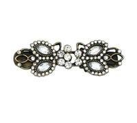 FIRSTXIU Broche, broches de chal con diamantes de imitación, con boca de pato, prendedores, hebillas de conexión, cárdigan, bufanda, decoración, 5.5*1.8cm