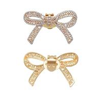 FIRSTXIU Broche, clip de flor brillante para zapatos, elegante clip para zapatos con lazo extraíble y llamativo, accesorio para zapatos para fiestas y citas, As shown, aleación de diamantes de imit