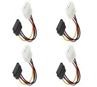 FIRSTXIU Cable adaptador convertidor de alimentación hembra de 4 pines a 15 pines de 15 pines a 4 p para ordenador de alimentación