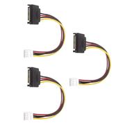 FIRSTXIU Cable de alimentación de 4 pines hembra a 15 pines de 15 pines, cable de extensión de disco duro, adaptador de cable de alimentación para PC de escritorio convertidor externo