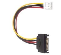 FIRSTXIU Cable de alimentación de 4 pines hembra a 15 pines de 15 pines, cable de extensión de disco duro, adaptador de cable de alimentación para PC de escritorio convertidor externo