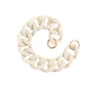 FIRSTXIU Cadena de acrílico con asa para bolso, correa desmontable, decoración de bolso con hebillas, accesorios para hacer accesorios, White, One Size