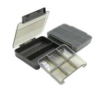 FIRSTXIU Caja de almacenamiento para señuelos de pesca, caja de almacenamiento de accesorios de pesca, tapa transparente, caja de almacenamiento multicompartimento, contenedor de equipo multiusos