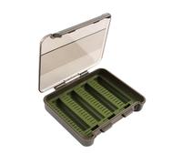 FIRSTXIU Caja de almacenamiento para señuelos de pesca, caja de almacenamiento de accesorios de pesca, tapa transparente, caja de almacenamiento multicompartimento, contenedor de equipo multiusos