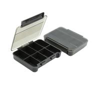 FIRSTXIU Caja de almacenamiento para señuelos de pesca, caja de almacenamiento de accesorios de pesca, tapa transparente, caja de almacenamiento multicompartimento, contenedor de equipo multiusos