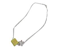 FIRSTXIU Collar, collar de estrella con colgante de aduana nacional, joyería simple, collar de cadena de clavícula, joyería para mujer, As shown, Aleación y acrílico