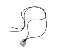 FIRSTXIU Collar con colgante de metal geométrico irregular de moda, elegante cadena de cera hecha a mano, joyería para mujeres y niñas, As shown, Acero inoxidable