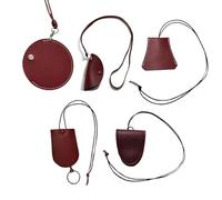 FIRSTXIU Collar, soporte de cuero para accesorios de viaje, bolsa de cuero versátil con hebillas fáciles de usar, correas prácticas bolsas para collares, The circumference of the rope is about 100CM