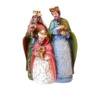 FIRSTXIU Decoraciones espirituales de Navidad que muestran belén con figuras de la Sagrada Familia, centros de mesa, figuras decorativas