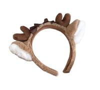 FIRSTXIU Diadema de felpa con orejas de cuerno, diadema de anime para mujer, espectáculo de escenario, aro para juegos de rol y festivales de música, tocado