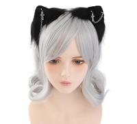 FIRSTXIU Diadema de orejas de animal, disfraz de cosplay, diadema de fiesta, tocado de máscaras, decoración de pelo de animación para niñas, diadema de Halloween para juegos de rol