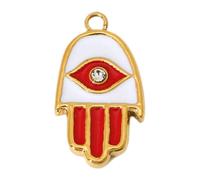 FIRSTXIU Dije de corazón con diseño único de mano y ojo, acero inoxidable resistente, 11 opciones, uso casual, dije de mano y ojo, talla única, como se describe, como se describe