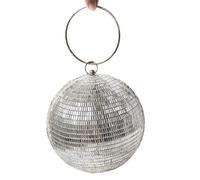 FIRSTXIU Elegante bolso bandolera con cadena desmontable para fiestas de noche y bodas, Plata-l, Talla única