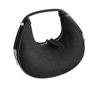 FIRSTXIU Elegante bolso coreano de moda con diseño de luna, espacioso interior con asa superior, accesorios de moda para mujer, bolso diario, Black, One Size